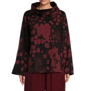 Bryn Walker Etta Organic Cotton Poplin Cowl Neck Long Sleeve Shirt XXS